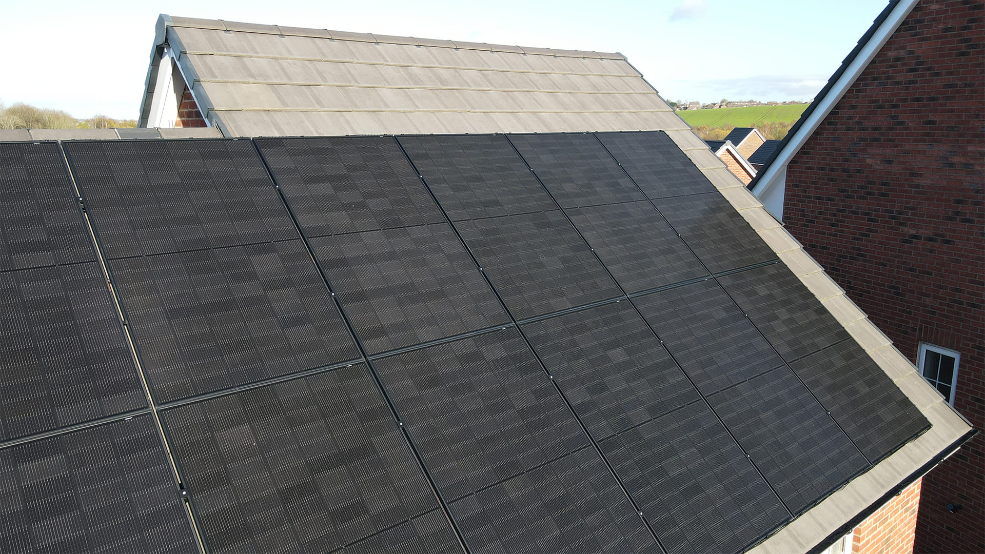 Solar panels on roof